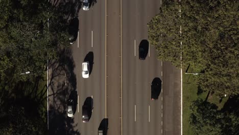 Brasilia-city-highway-network,-vehicle-traffic,-transport-infrastructure