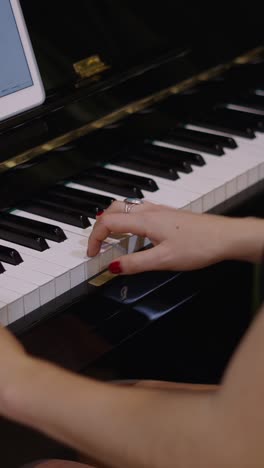 playing the piano