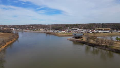 flying toward freedom point on the cumberland river in clarksville tennessee