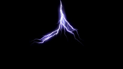 thunderstorm lightning. power energy. glow effect 4k