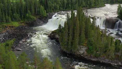 ristafallet waterfall in the western part of jamtland is listed as one of the most beautiful waterfalls in sweden.