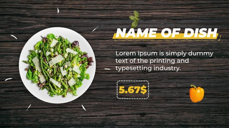 Elegant Food Presentation for Culinary Promotion