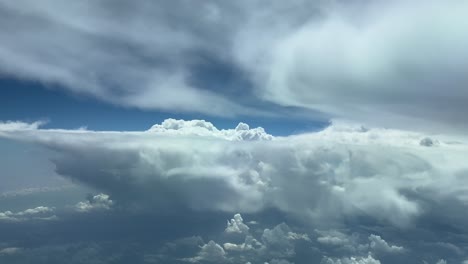 stunning aerial view of dramatic cloud formations