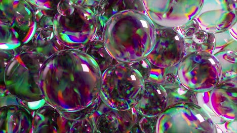 abstract iridescent bubble cluster