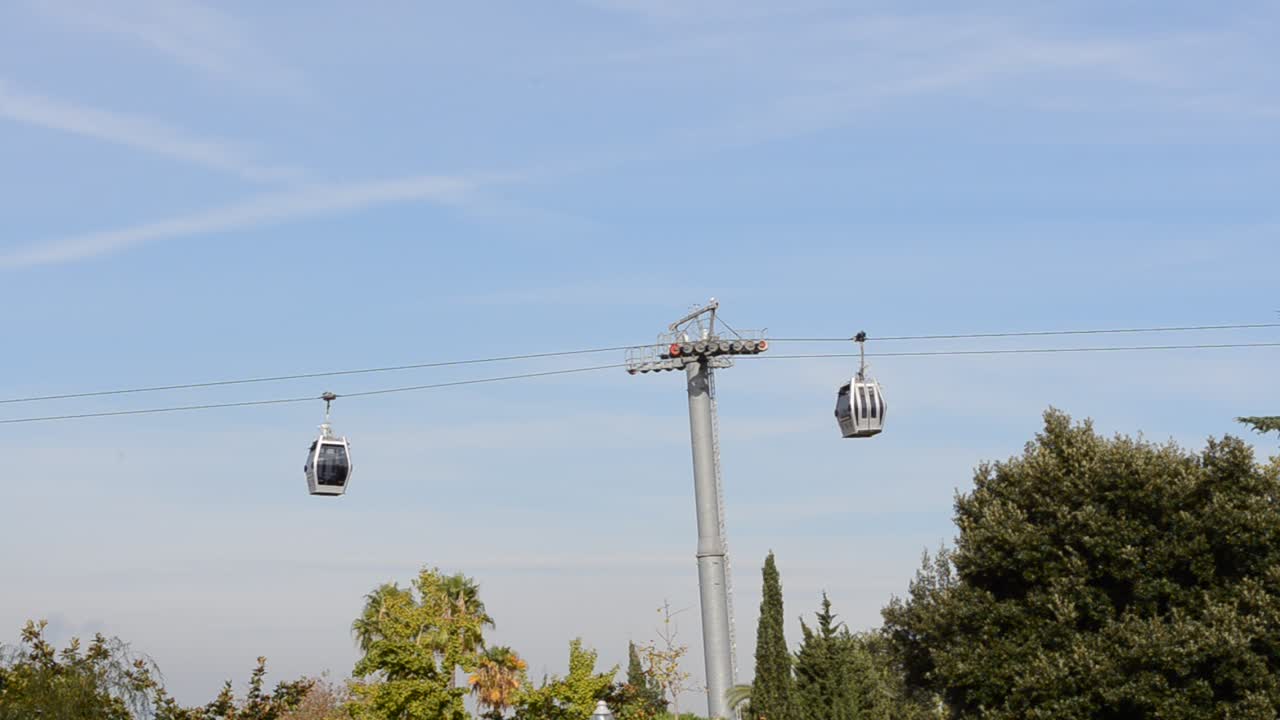 Funivia per Montjuic a Barcellona