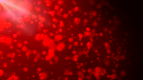 fondo rojo abstracto con luces bokeh brillantes. bucle sin costuras, 4k