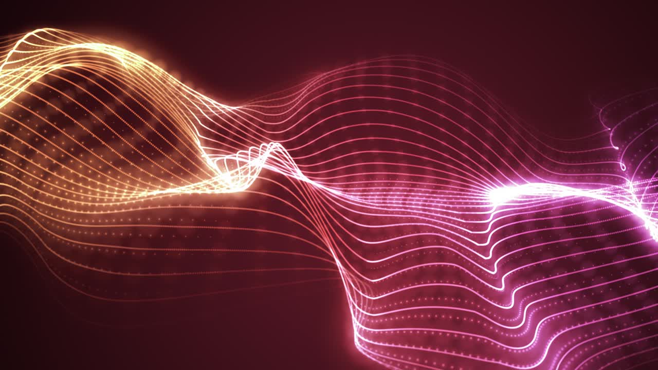 Abstract technology dotted wave background