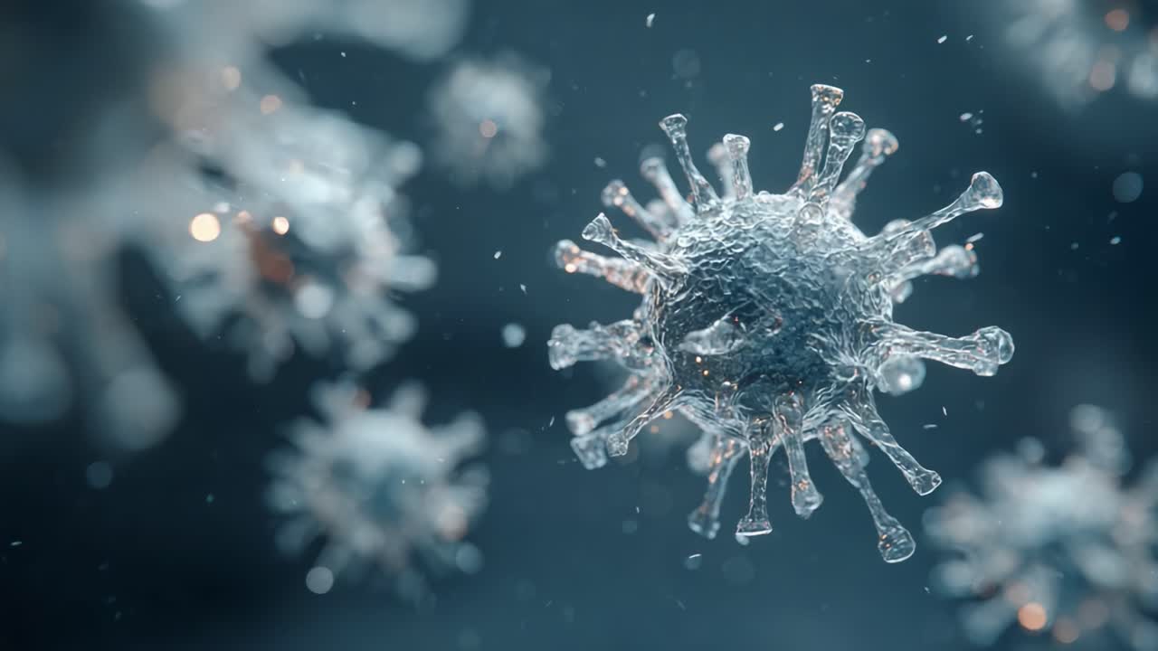 Uno sguardo complesso alla struttura dei virus: un'esplorazione visiva di particelle virali microscopiche e delle loro caratteristiche uniche con dettagli sorprendenti