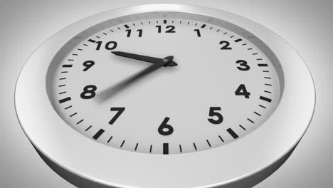 Ticking-clock-on-white-background