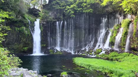shiraito falls near mount fuji captured in tranquil beauty with cascading waterfalls