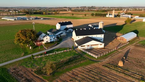 Escena-De-La-Granja-Amish-En-El-Condado-De-Lancaster-Pennsylvania