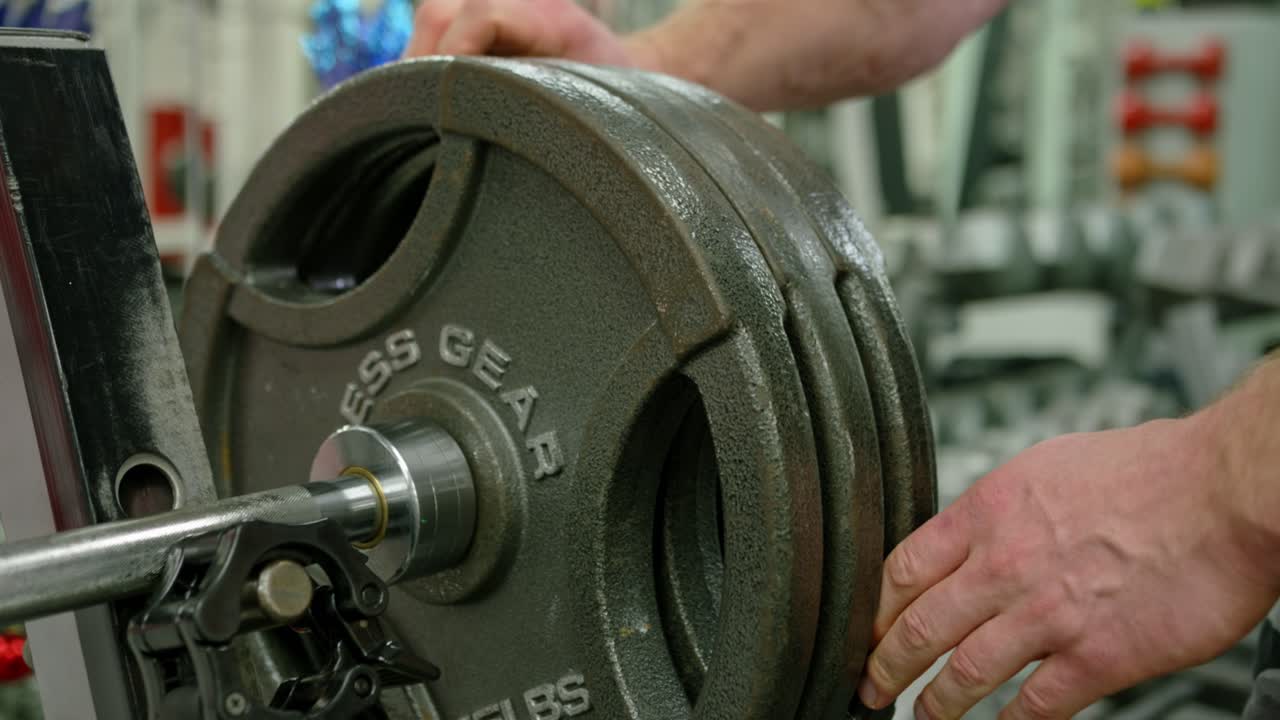 Sportsman Doing Exercises With Weight