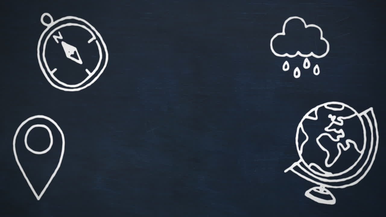 Animation of multiple icons drawing against abstract background | freepik