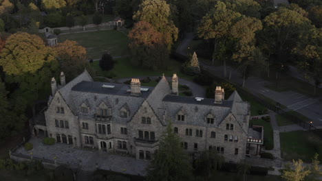 Beautiful-Sunset-over-Mansion-in-Rural-area