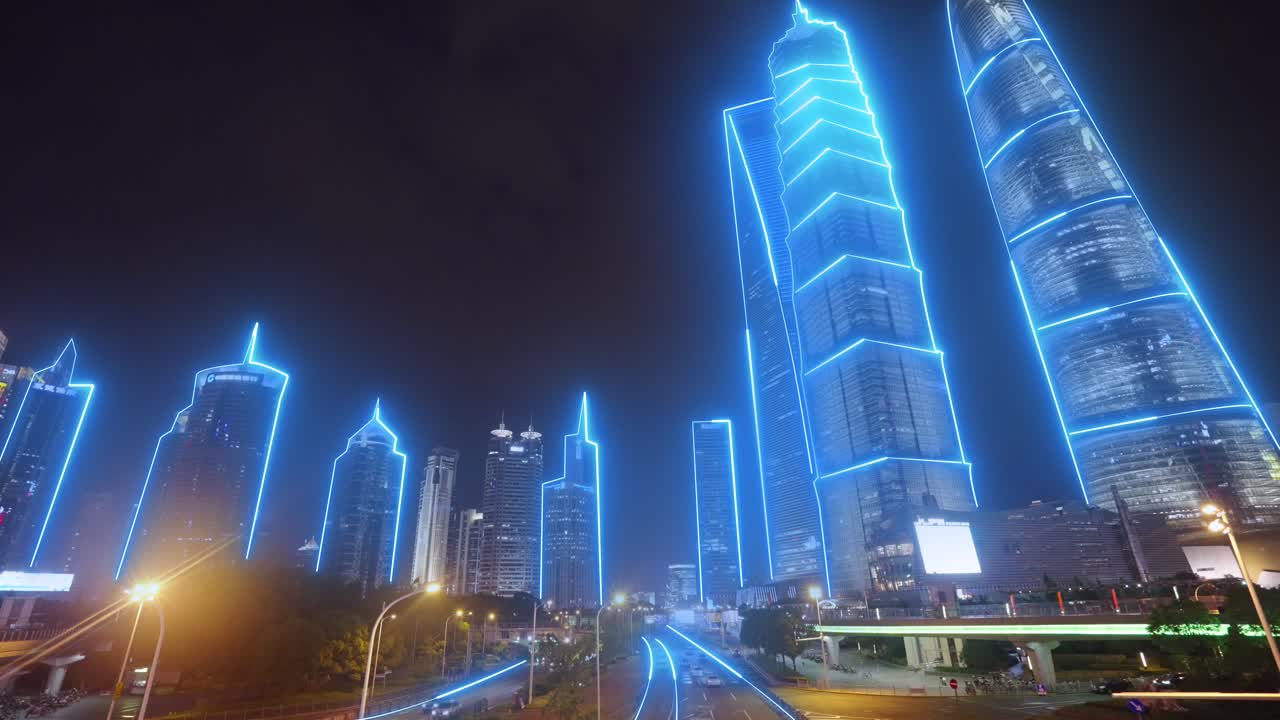 City special effects with sense of science and technology