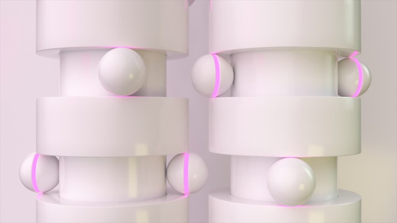 실린더와 구의 추상적인 기하학적 구성