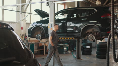 car repair in a garage