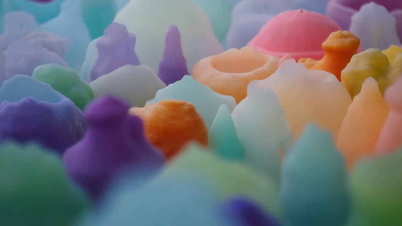 Collection of Colorful Miniature Sculptures