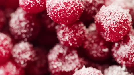 arándanos congelados en la nieve para el té, fondo de primer plano de arándanos en el parque de invierno, congelador de hielo macro.