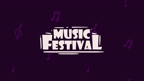 music festival event lettering animation