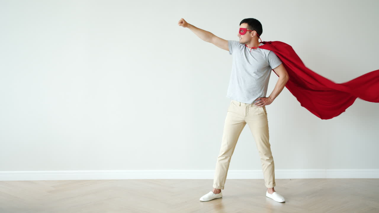 Man in Superhero Costume