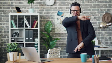 man dancing in office