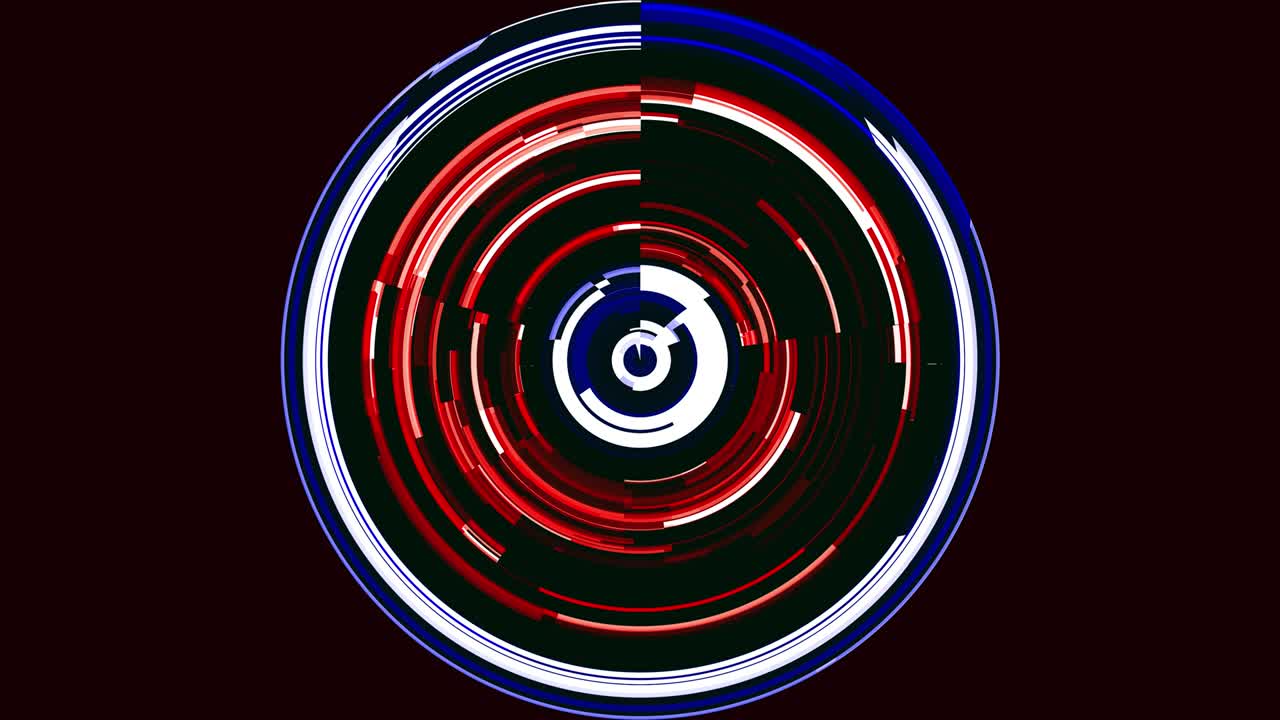 animación de fondo de línea de círculo de alta tecnología