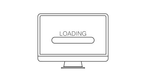 loading bar animation on white screen. the concept of computer technology