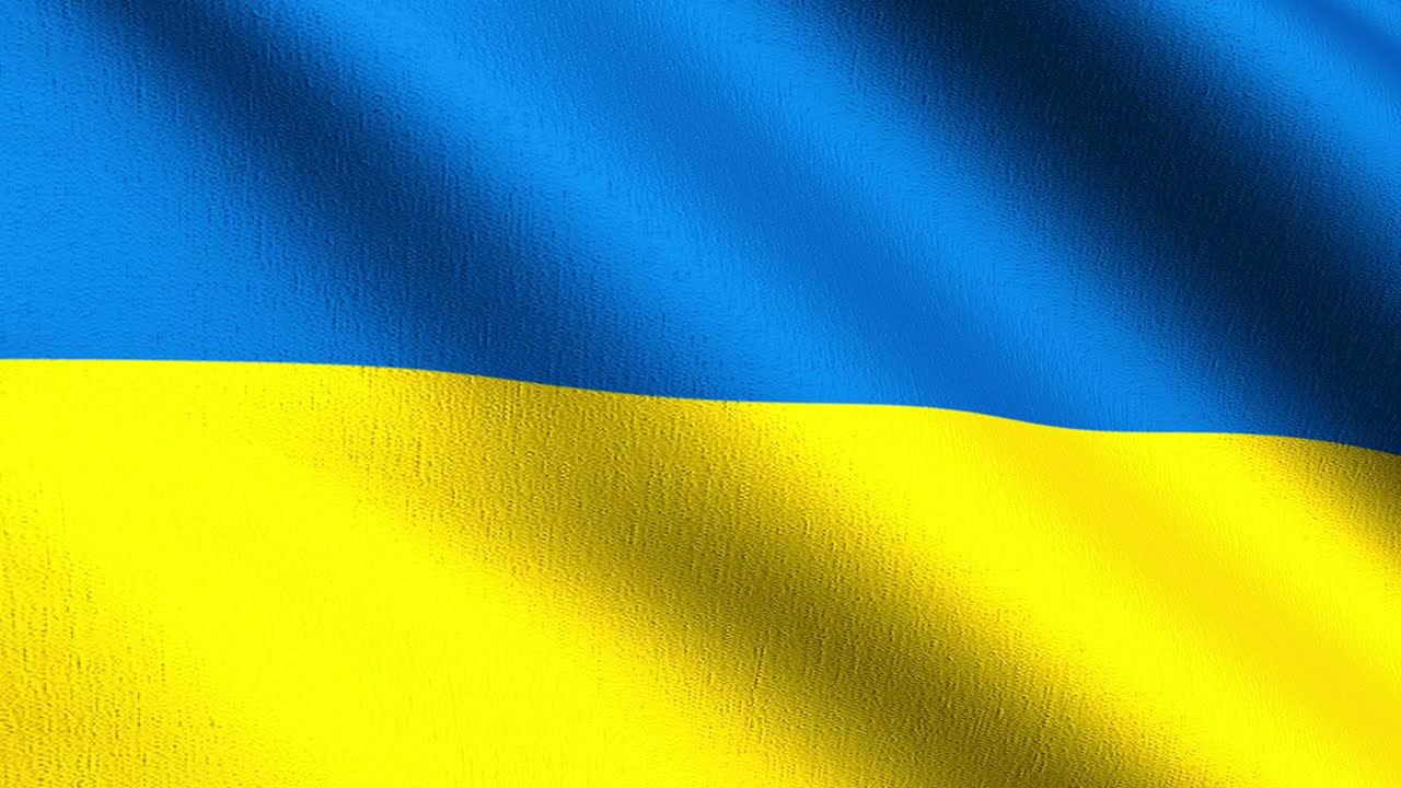4k vdo: 바람에 날아다니는 우크라이나 국기, 공식 애국적 추상 디자인, 3d 렌더링, 흔들리는 표지 기호의 일러스트레이션