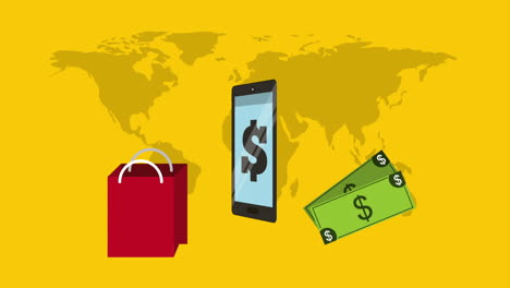 diseño de iconos empresariales y financieros