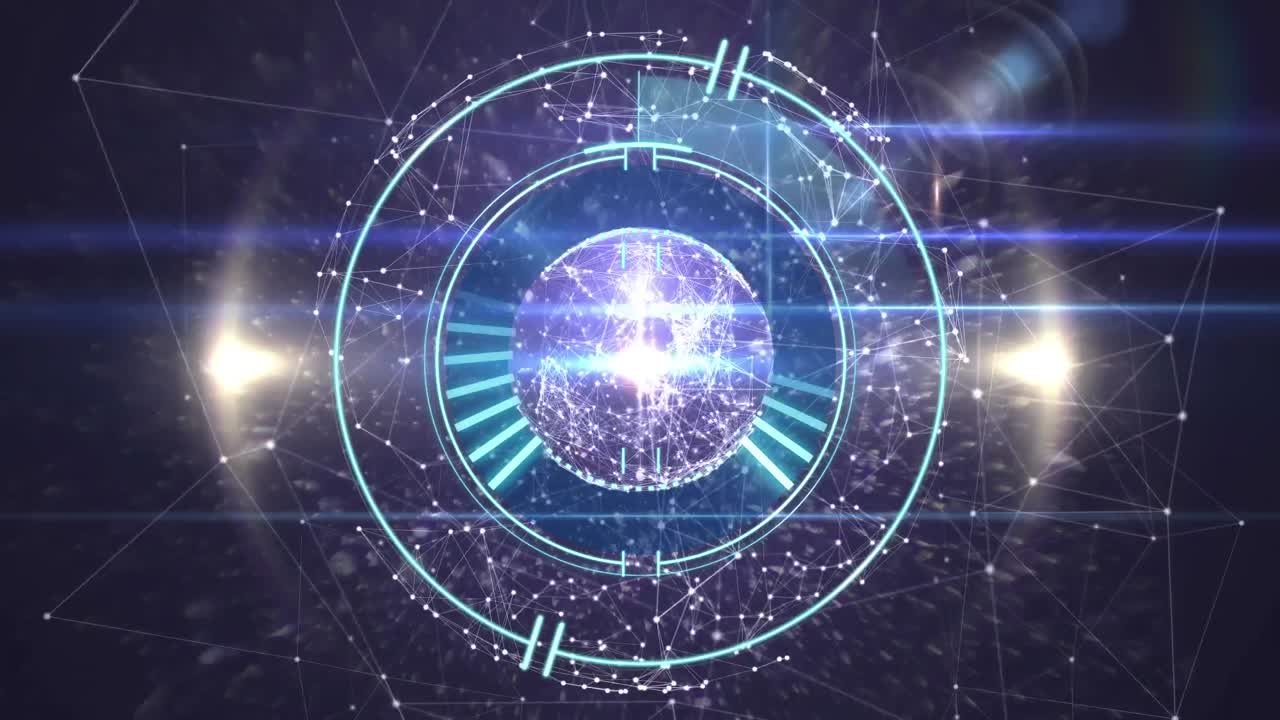 animación de la red de conexiones a través del escaneo de alcance