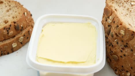 slices of whole wheat bread with butter