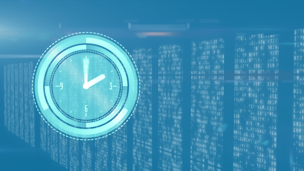 Animazione di un orologio con dati e processori