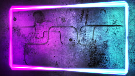 motion colorful neon lights on wall with abstract background