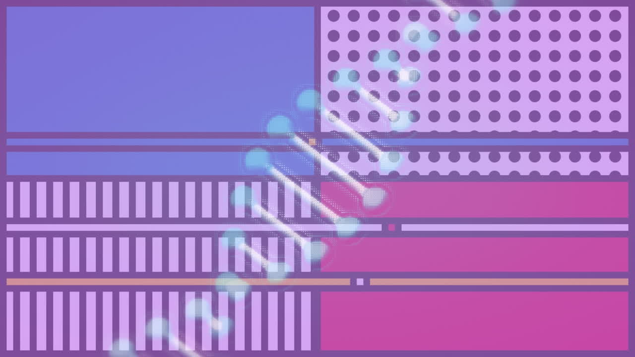 animación de la cadena de adn sobre las formas