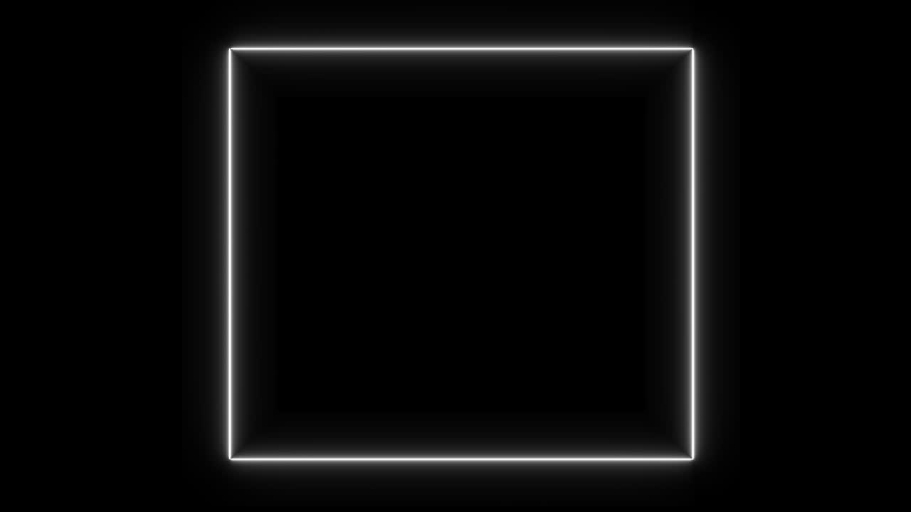 ярко-красный неоновый кадр на черном фоне, абстрактное цифровое 3d-рендеринг 4k видео