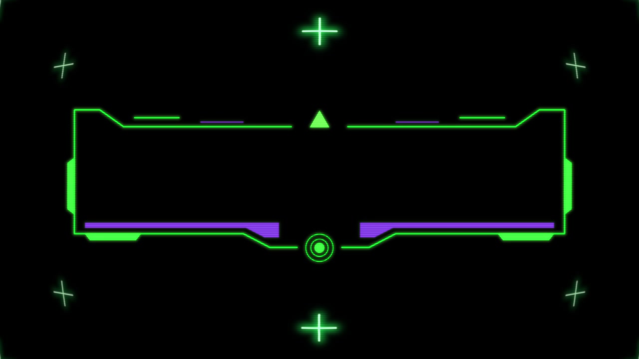 Computer screen with digital lines and elements
