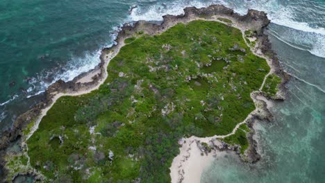 popoia island, oahu, hawaii. aerial tracking, drone, 4k30