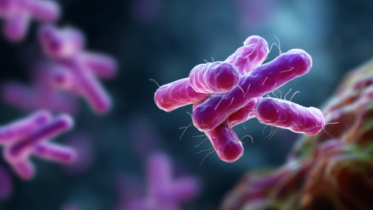 Microscopic Visualization of Bacterial Cells Illustrating Their Unique Morphology and Movement Patterns in a Laboratory Environment