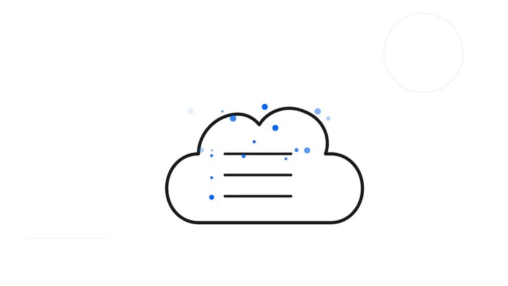 Animated Cloud Icon Loading Data with System Active Text