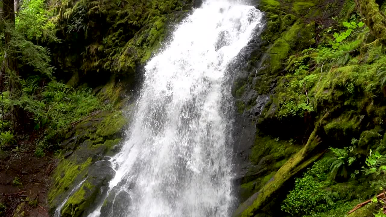 una cascada en oregon en cámara lenta