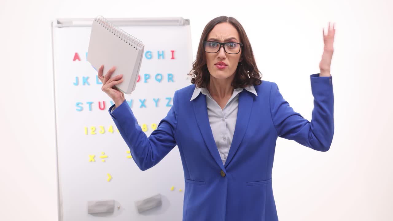 Annoyed Teacher Explaining Lesson