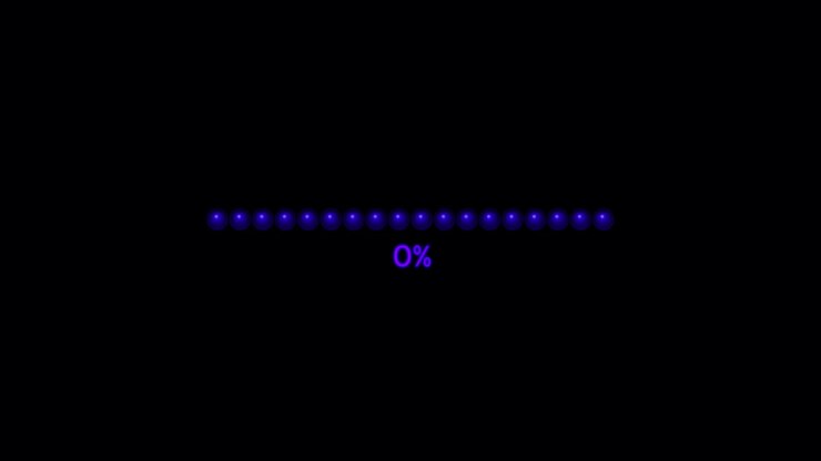 Animation colorful loading bar.