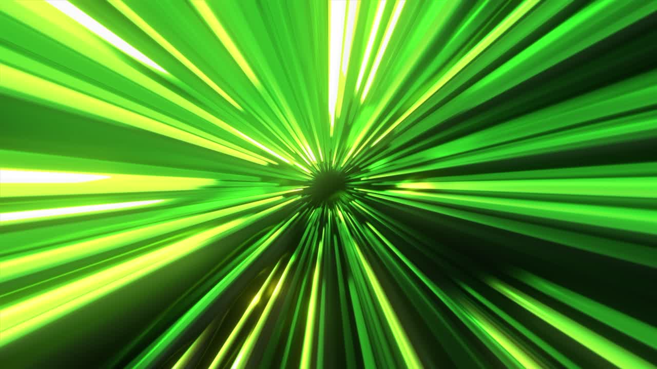 Abstract Green Light Tunnel