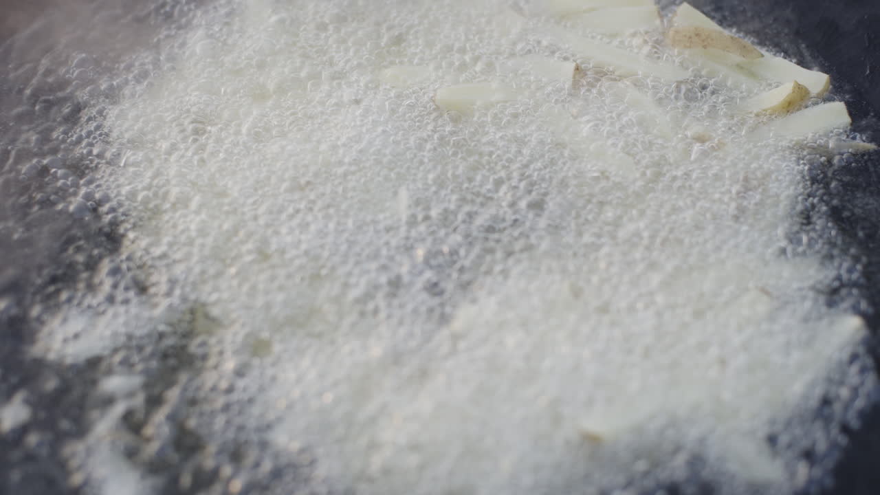 Frying Potatoes in Oil