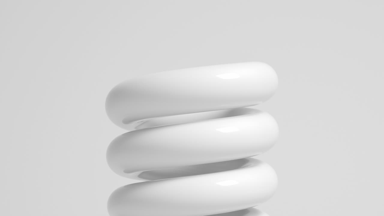 White Spiral Lightbulb