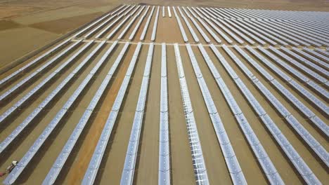 aerial view of a solar power plant in the desert in spain