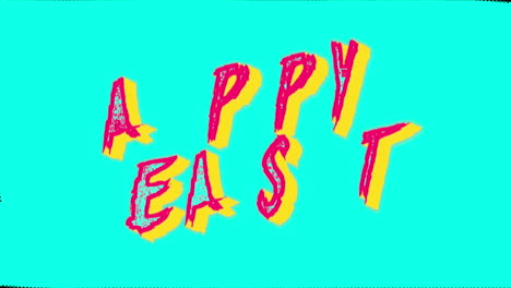 Happy-Easter-on-blue-grunge-texture