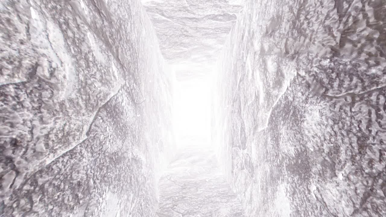 4k 눈 동굴, 루프 된 배경