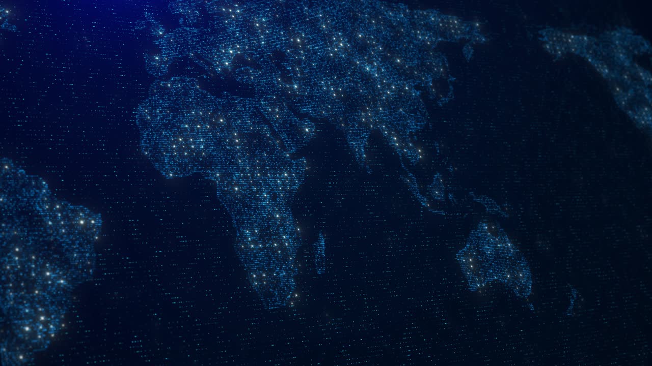 Futuristic globe virtual planet earth cyber space globe background digital technology map concept